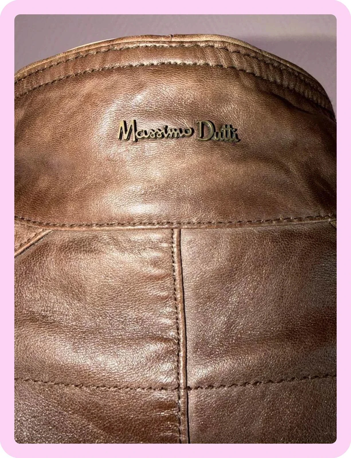 Abrigo Chaqueta de cuero hombre Massimo dutti talla l impecable – photo 9